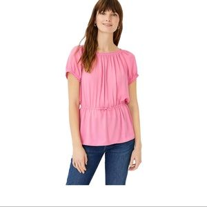 Mixed Media Tie-Waist Top